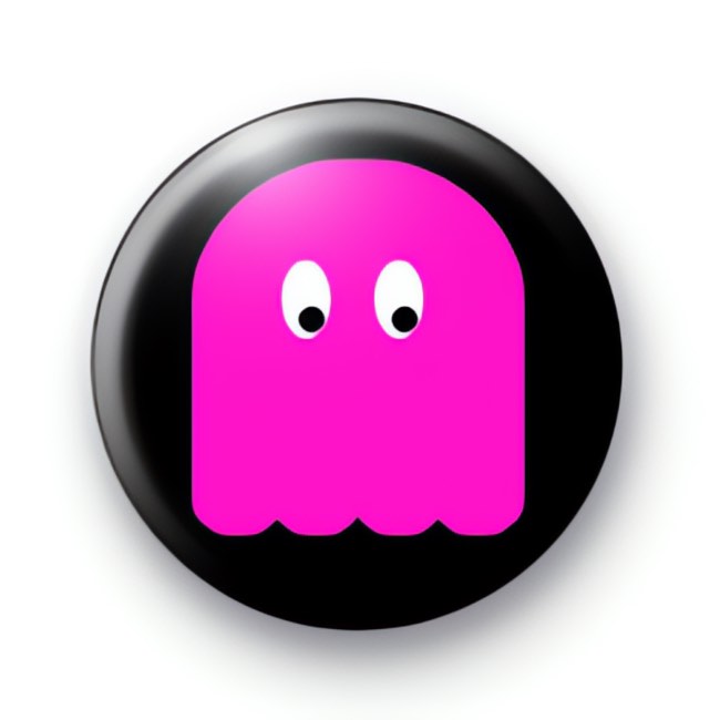 Pink Ghost Badges large